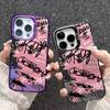 Rosa Graffiti Kritzel Muster Design Schutzhülle für iPhone 17 16 15 14 13 12 11 16E Serie Pro Max Plus