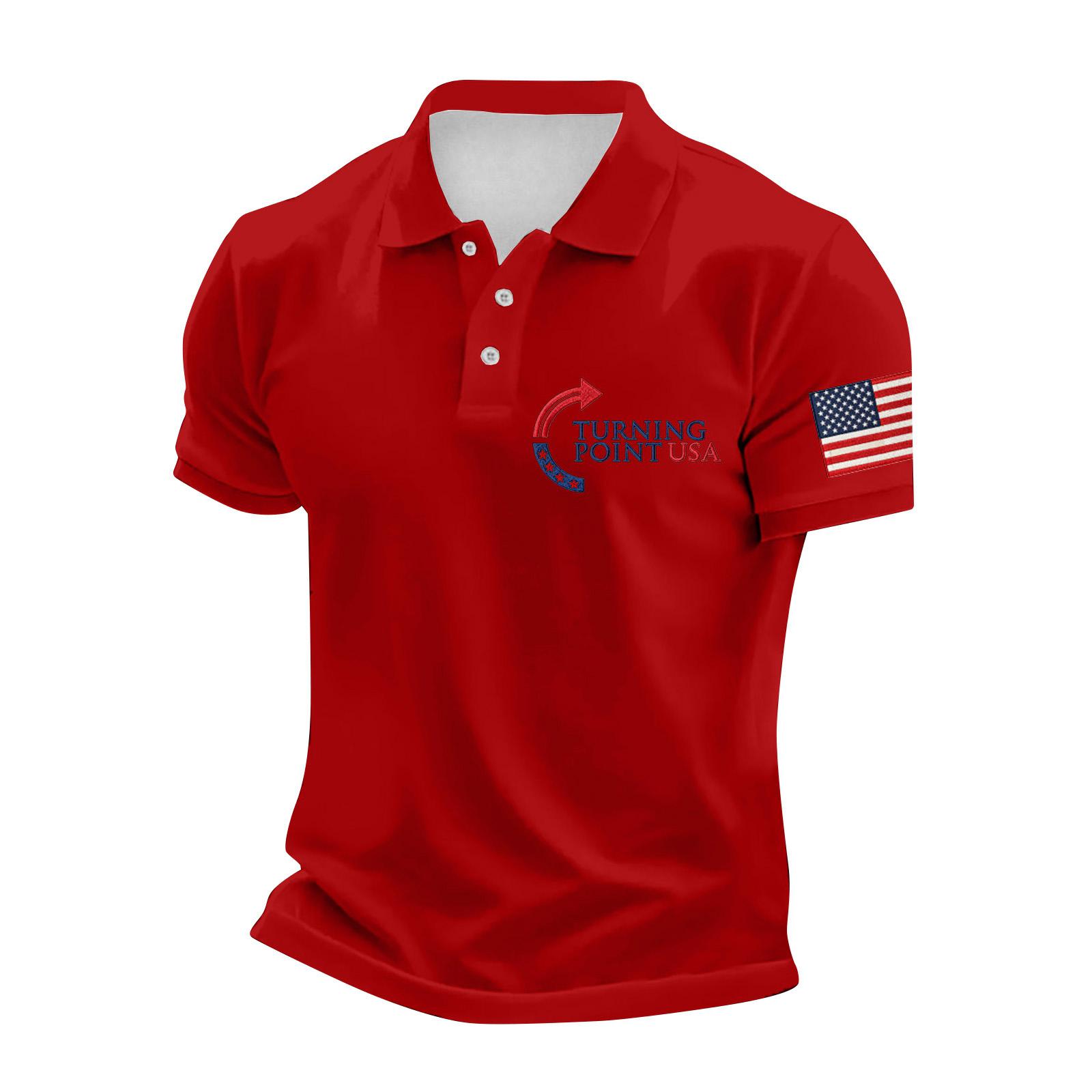 

Men s Printed Short Sleeve T-Shirt Men s Loose Casual Short Sleeve Top XL червоний