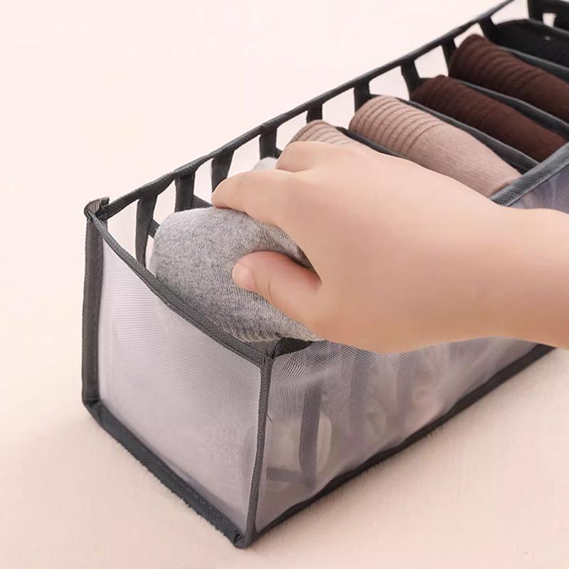Scatola portaoggetti in tessuto pieghevole multifunzione stile cassetto per biancheria intima e calzini