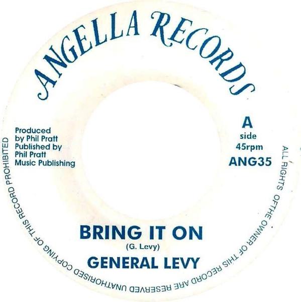 

7-дюймовая пластинка GENERAL LEVY Bring It On ANG35 Angella Records UK Регги Ска Даб Б/у