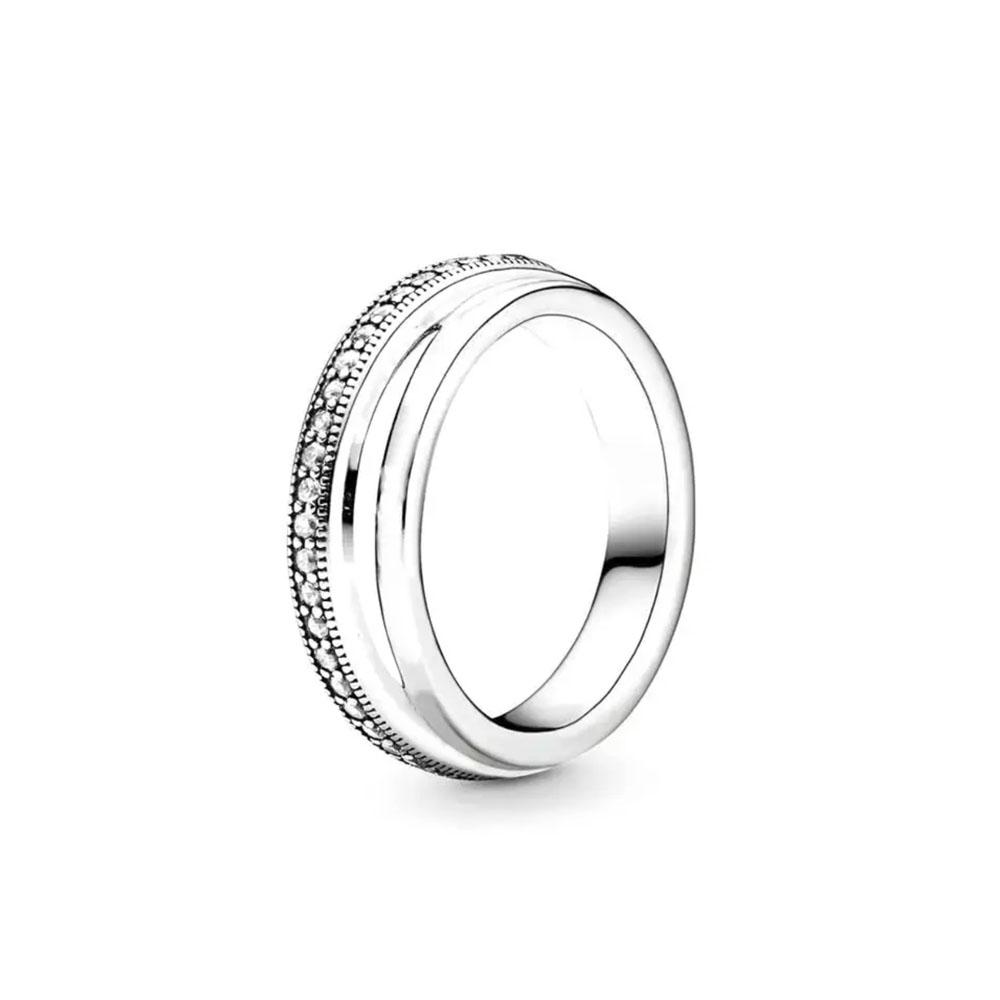 925 Sterling Silver Bow and Heart-shaped Women's Ring, More Suitable for Valentine's Day Wedding Crystal Accessories