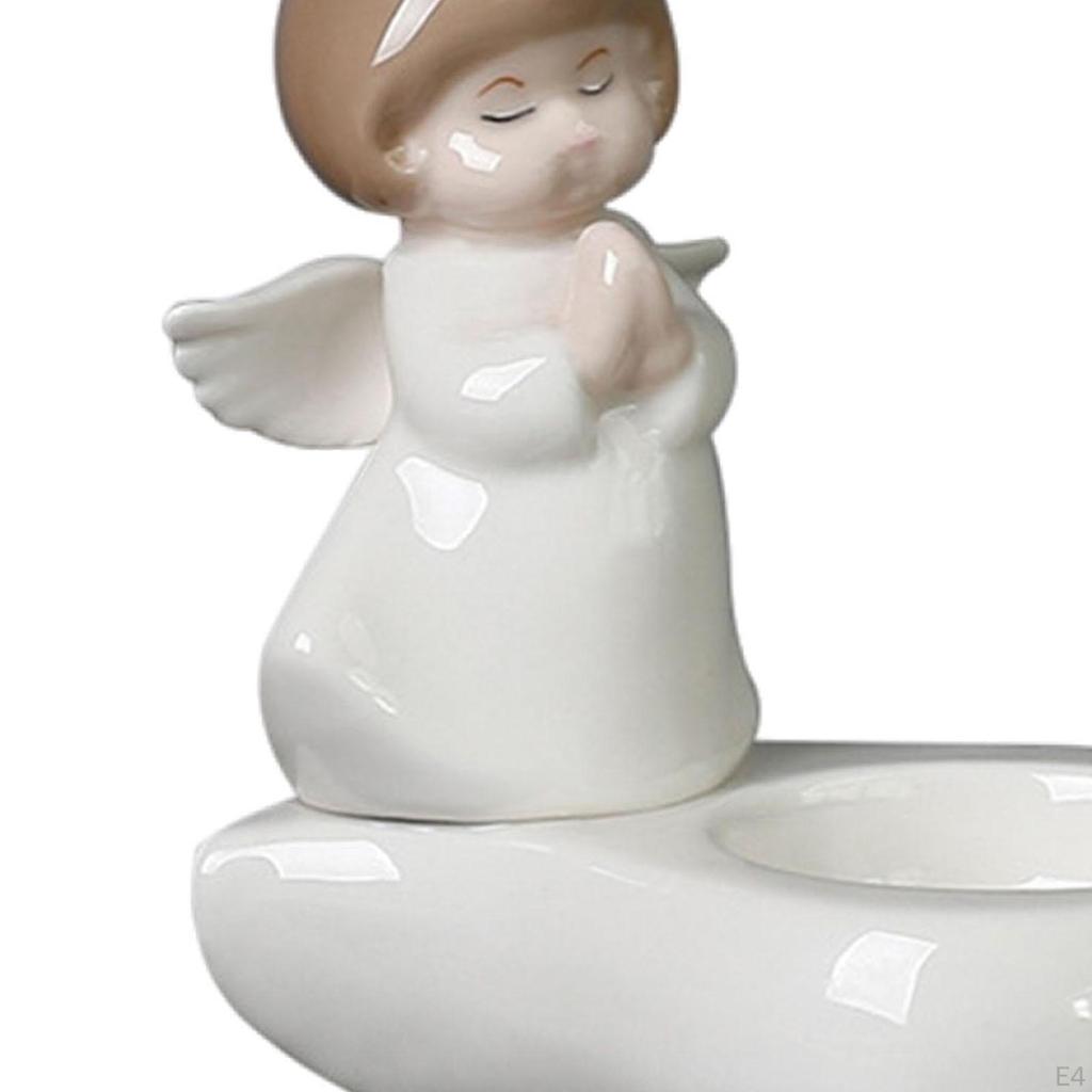 Ängelfigur Ljusstake för Värmeljus Dekorativt Ställ Bordsanvändning