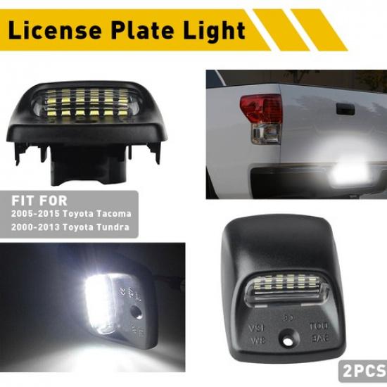 

2X LED Rear Bumper License Plate Lights Fit Toyota 2005-2015 Tacoma/00-13 Tundra