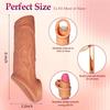Penishülle Extender Penishülle,Wiederverwendbare Penishülle Penispumpe,Silikon Penisvergrößerungshülle,Verzögerte Ejakulation Starke Erektion, Sexspielzeug für Erwachsene