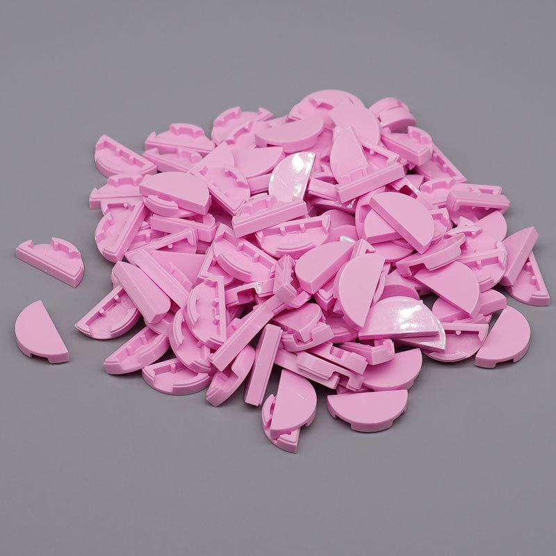 Handmade Semi-Circle Building Blocks with Smooth Surface - Small Particle Compatible Assembly Accessories