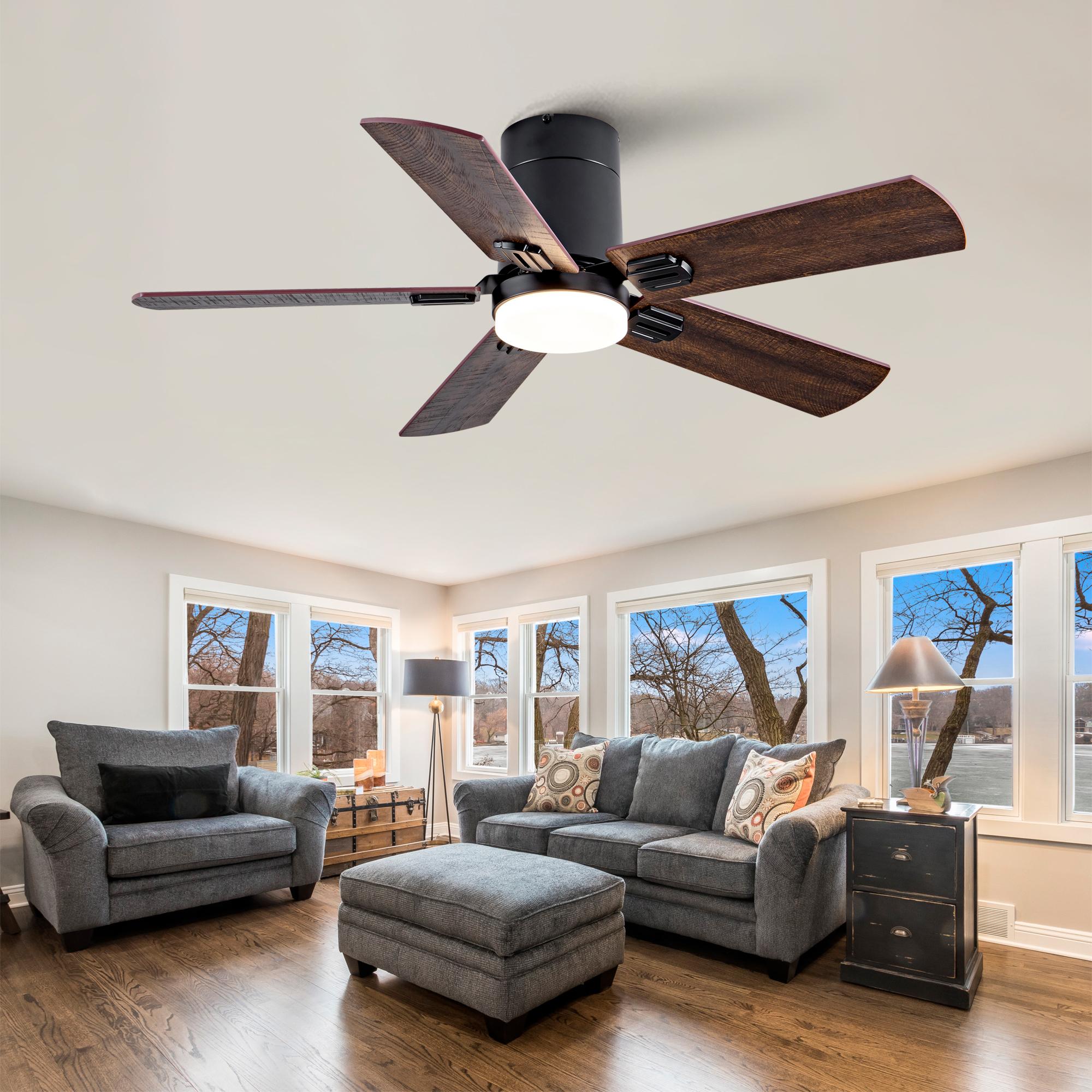 42-Inch Black Ceiling Fan with Remote