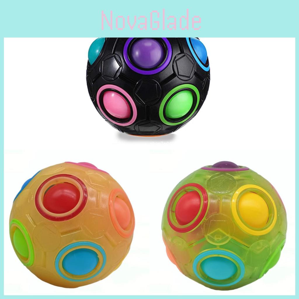 Colorful 12 Hole Magic Ball Finger Football Puzzle Cube For Anxiety Relief And Fun