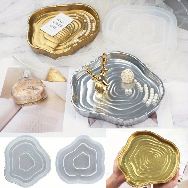 1Pc DIY Mold Cosmetic Tray Dish Storage Non-standard Tree Stump Epoxy Resin Silicone Mold