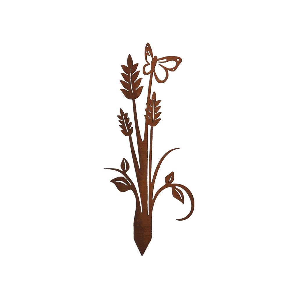 1Pc Wrought Iron Garden Pile Decorative Ground, Country Garden Theme, Suitable for Outdoor and Interior Decoration, Fence, Flower , Garden Decorations