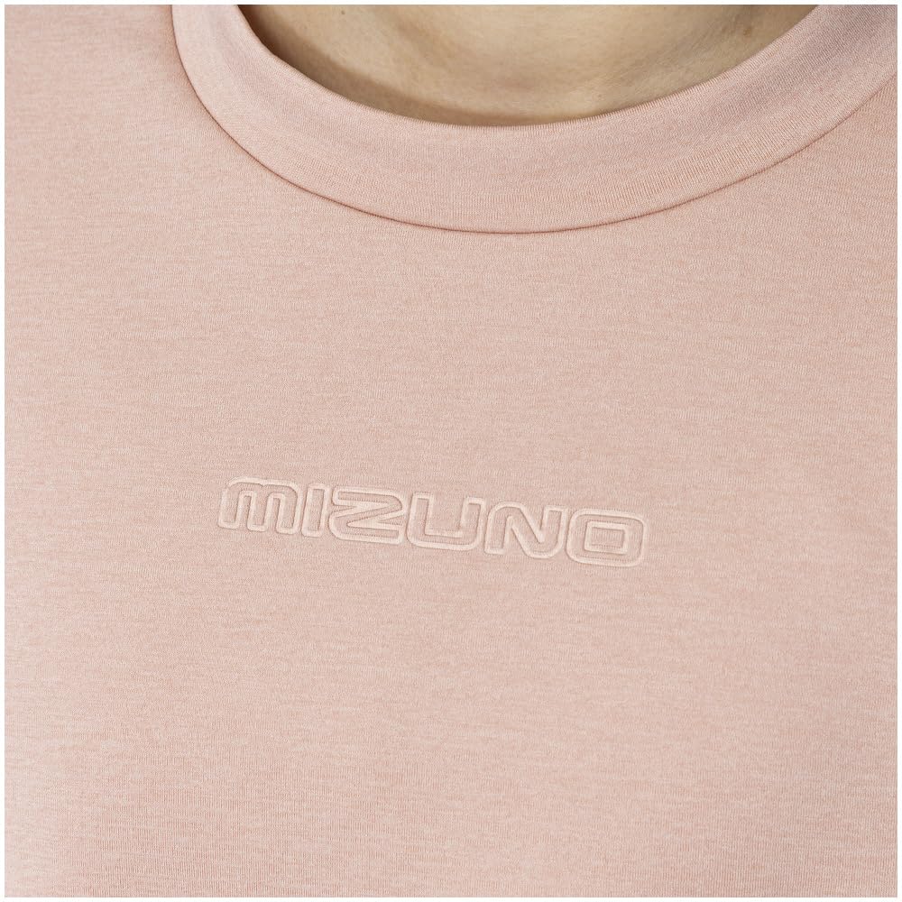 Mizuno Whisper Pink Heather XL Stretch Crew Neck Sweatshirt for Easy Movement Women's (32MCA332)