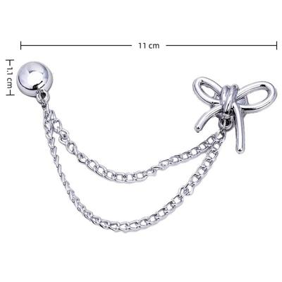Multi-Function Magnetic Buckle Clothing Clip with Chain Metal Buttons Clip Clothes Scarf Trouser Legs Cuff Fix Magnet Pin Decor