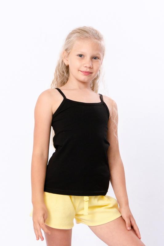 

Однотонна майка для дівчинки – М яка дихаюча тканина та зручна посадка, Літо, 6289-036-1 HC 110 чорний