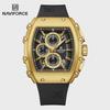 Men Sport Waterproof Quartz Watch Luxury Barrel-Shaped Steel Band Alloy Dial Casual Couple Luminous Wristwatch