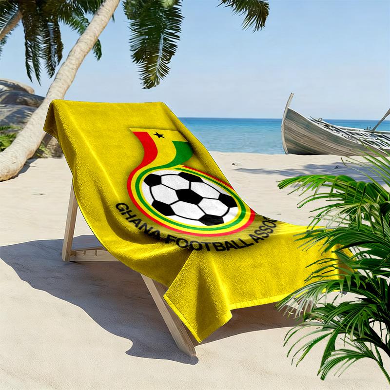 Ghana football Print Beach Towel, Large Soft Quick Dry Towel for Beach Camping Swimming