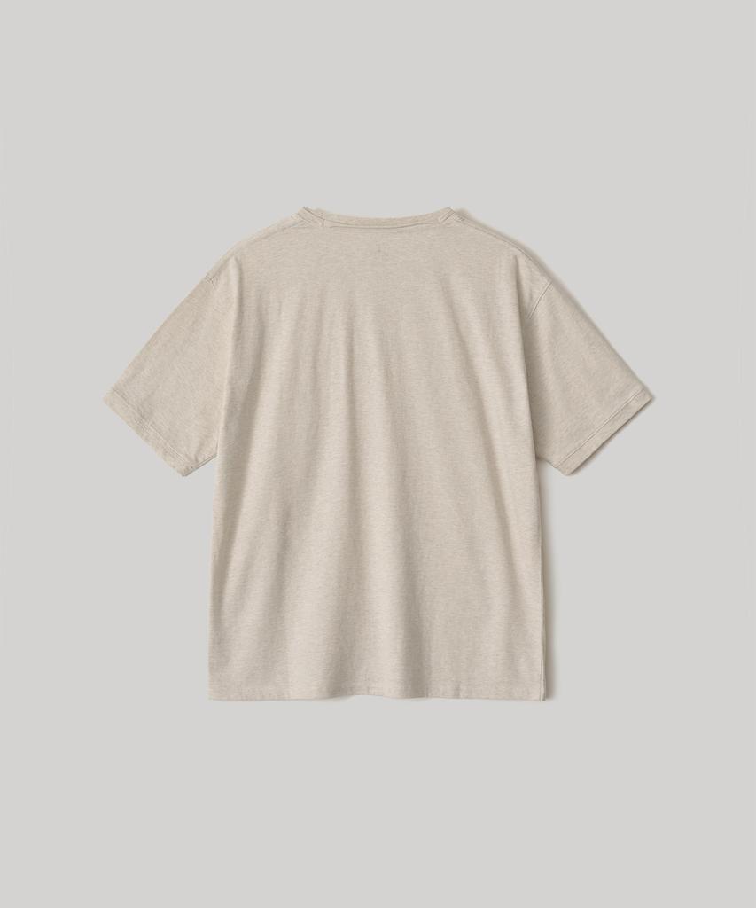 ANOTHER OFFICE Library Raw-Edge Tee (Oatmeal)