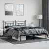 VidaXL Cadre de lit métal avec tête de lit noir 183x213 cm 353542
