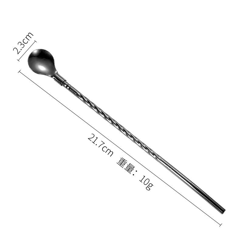 1pc Long Handle Cocktail Stirrers Bartender Mixing Stick Spoon Stainless Steel Barman Kit Accessories Whisky Shaker Bar Kitchen
