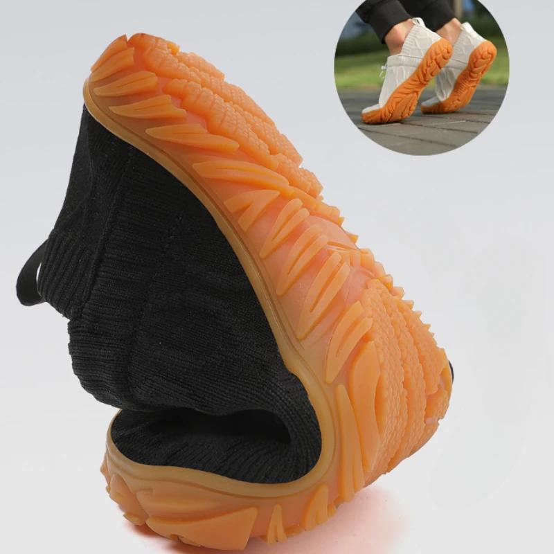 Minimalist Men's Barefoot Shoes Anti Slip Breathable Knitting Walking Shoes for Men Wear-resistant Lightweight Running Sneakers