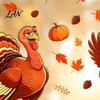 Thanksgiving Glass Clings Static Window Clings, Cartoon Double Turkey Pumpkin Maple Leaf No?Glue Creative Gifts Decals, Waterproof Stickers for Home