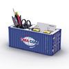 1/20 Scale Simulated Shipping Cargo Container Model Pen Holder Detachable Plastic Storage Box Desktop Organizer Household Supply
