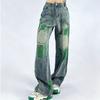 Women's Summer New Arrival Contrast Color Distressed Straight-Leg Loose Casual Jeans - Flattering Slimming Streetwear Versatile Denim Pants