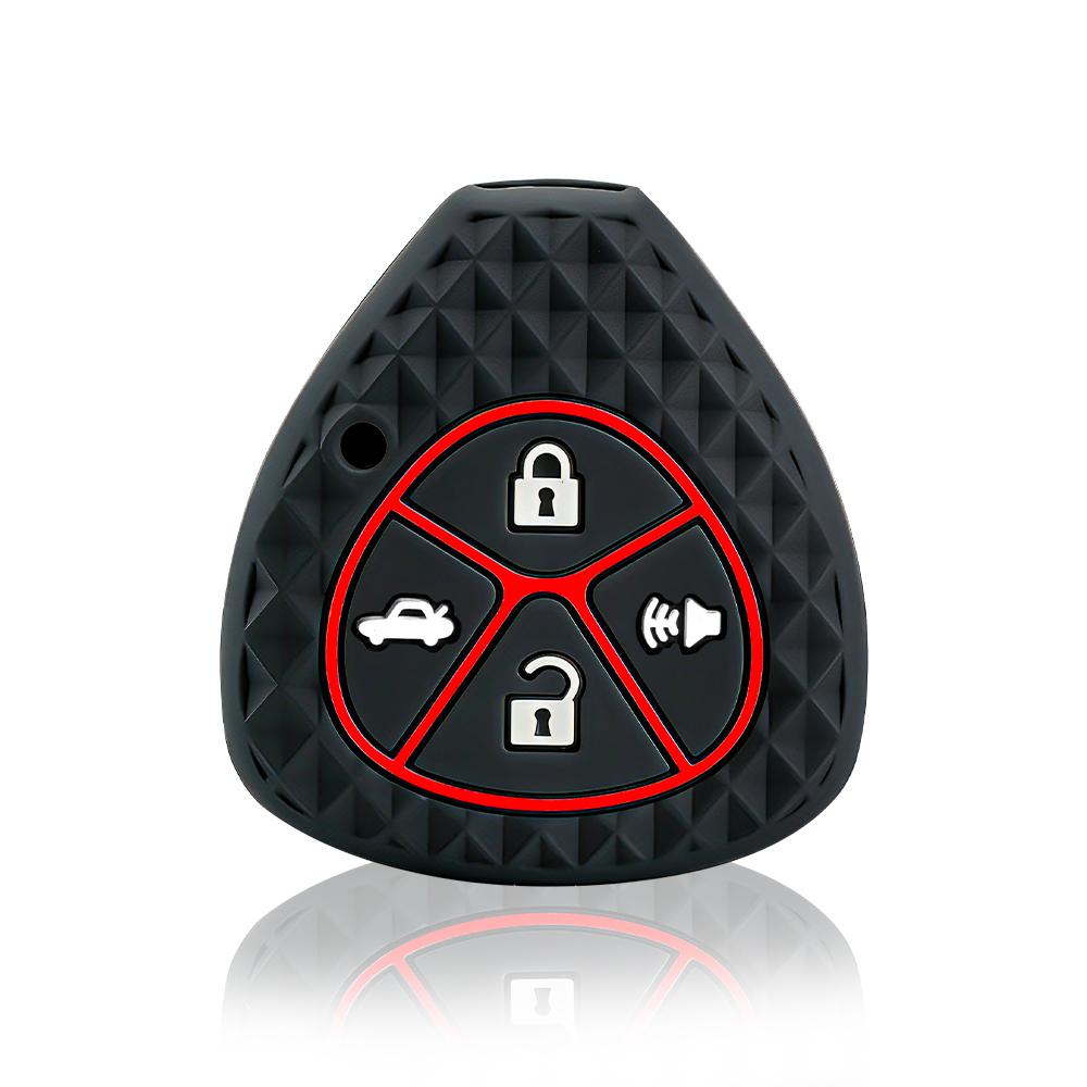 Silicone Car Key Case Cover For Toyota Auris HiLux Corolla Fortuner Prado Verso Camry Yaris Vitz Vios Ractis 2/4 Button