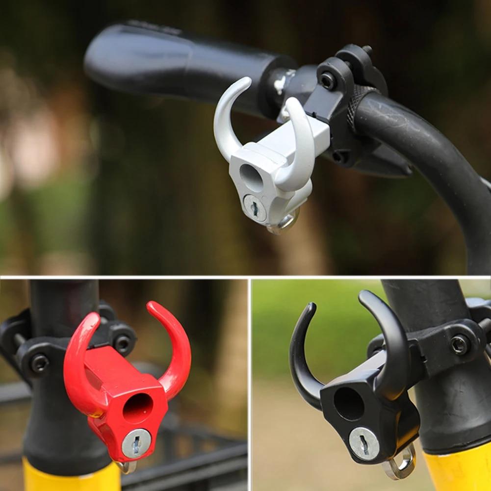 Creative Cow Anti-theft Helmet Lock Handlebar Mount Motorcycle Electric Motorbike Universal Security Metal Lock with Keys Set
