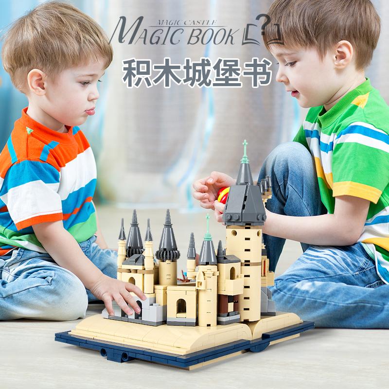 Castle Book Construction Blocks  Moc Assembly 3D Model Dragon Moc Small Brick Figurine Toys For Kids Christmas Present