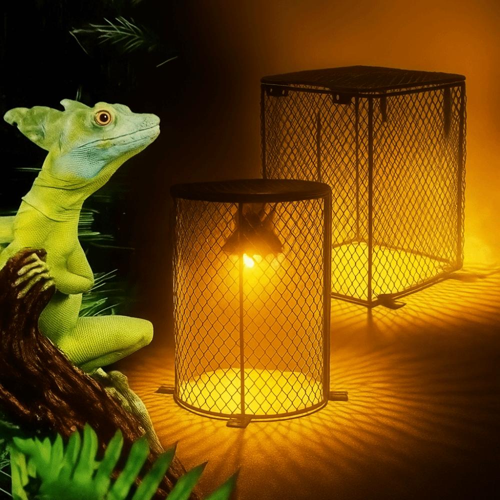 Metal Mesh Heater Guard Iron Mesh Cover Round and Square Shape Lamp Cover Cylinder and Square 4 Screws Anti-Scald Lamp Cover