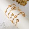 5Pcs Metal Starfish Shell Bracelets Set for Women Multilayer Boho Conch Scallop Stackable Bangles Summer Beach Party Jewelry