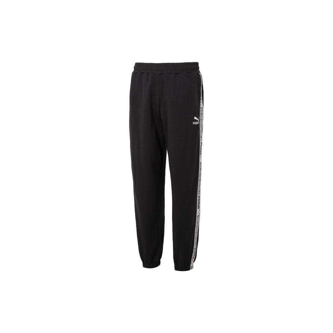 PUMA Unisex Tape Logo Knit Jogger Pants Black 627450-01 L