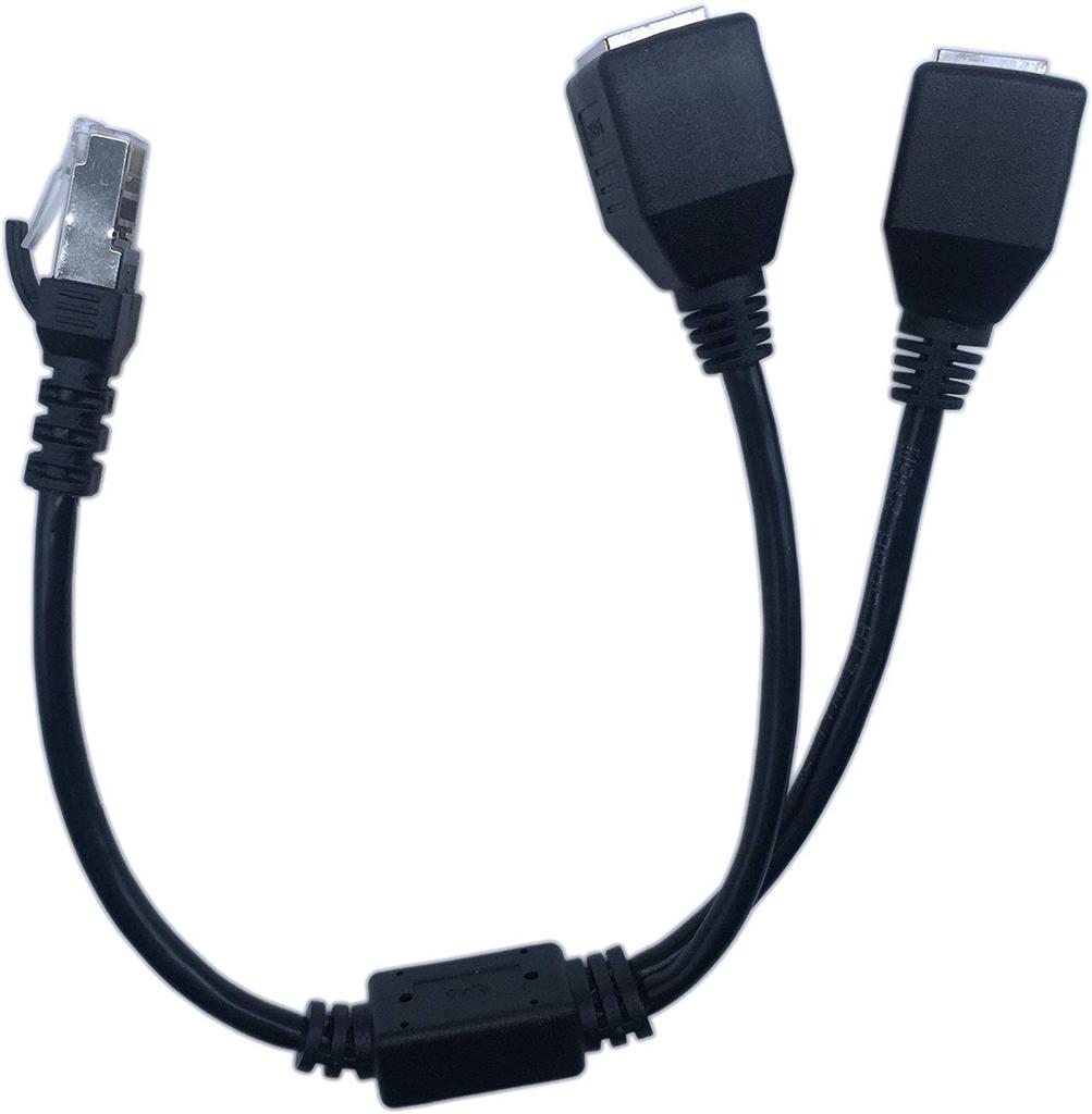 RJ45 Network Splitter Adapter CERRXIAN 1 RJ45 Female 2 RJ45 Female Network Y Splitter LAN Suitable for Super Category 5 Category 6 Ethernet Cable,