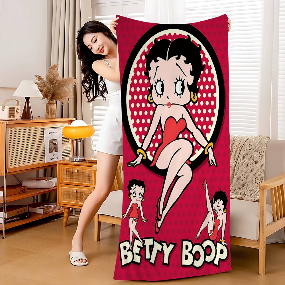 Pretty Cartoon B-Betty B-boop Microfiber Beach Towel Absorbent Quick dry Soft Yoga Swimming Resort Mountain Climbing Towel