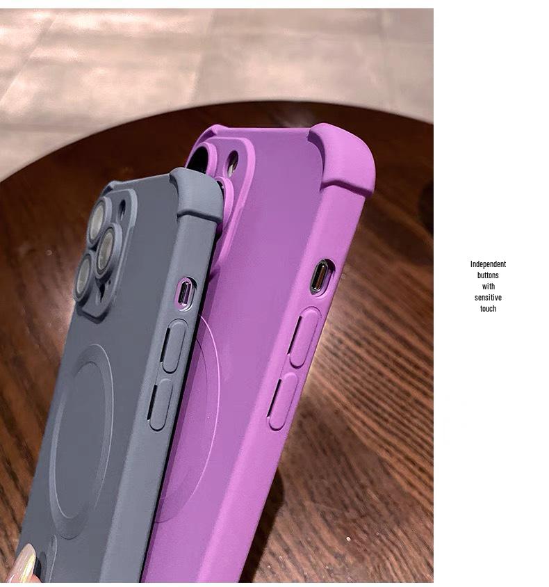 iPhone 15 Pro Max Liquid Skin Frosted Anti-Fall Magnetic Case for Apple 14