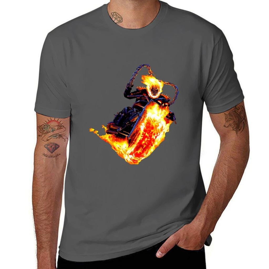 Ghost Rider T-Shirt Man T Shirt Heavy Cotton Man T Shirt Summer T-Shirt
