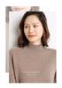 Women's Cashmere Saddle Shoulder Pullover - 2024 Autumn/Winter Thick Knit Half-High Neck Sweater