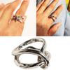 Stylish Double Line Abstract Rings Elegant Rings Unique Jewelry Artistic Rings Brass Texture Suitable for Durability