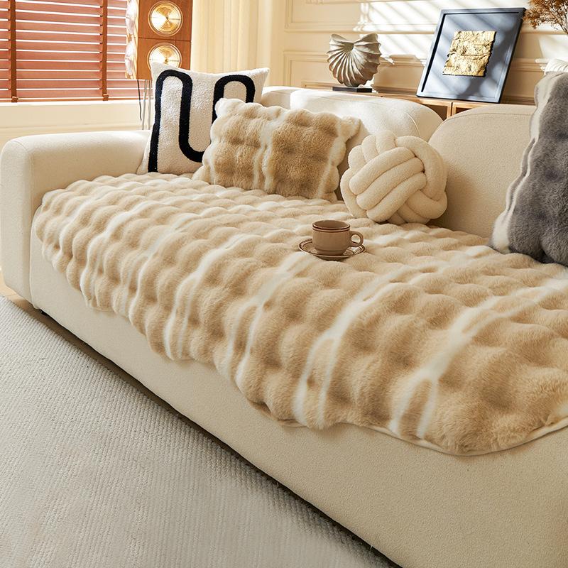 

2024 Новый Осенне-зимний Плюшевый Чехол на Диван Неправильной Формы Нескользящий Чехол Легкий Роскошный Премиальный Прямой Чехол-подушка для Дивана 45*45