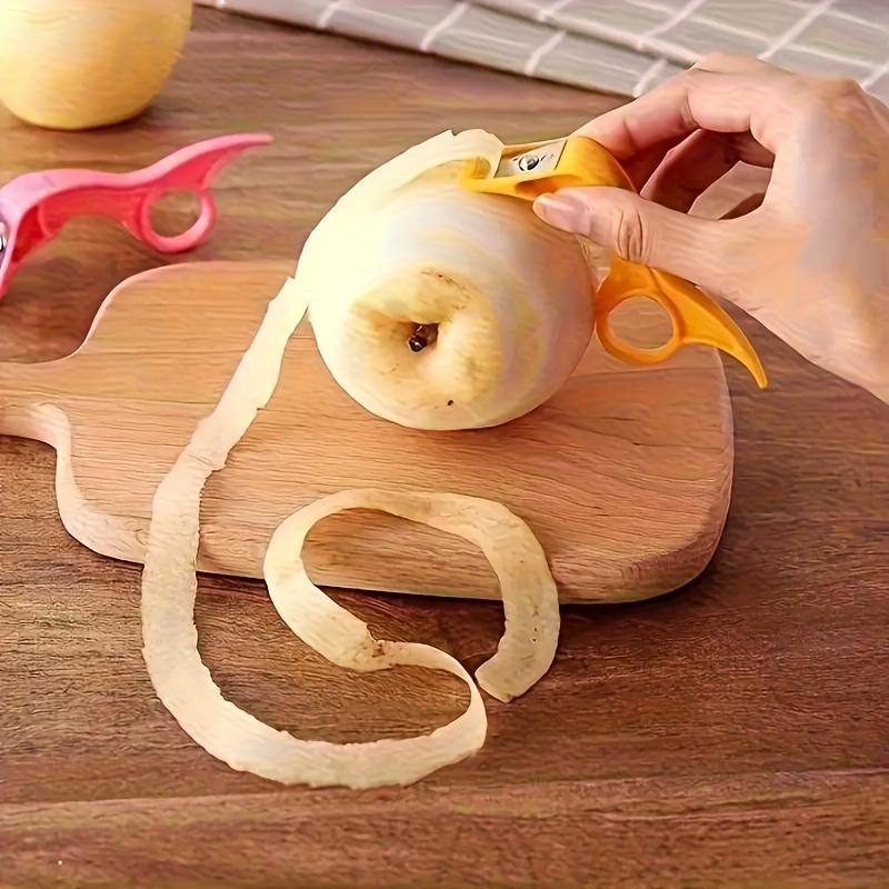 1 Stück Delfin Daumen Apfelschäler - Obstschälwerkzeug zum Schälen von Früchten - Eine Birne mit dünner Schale schälen - Orangenschalen-Entferner