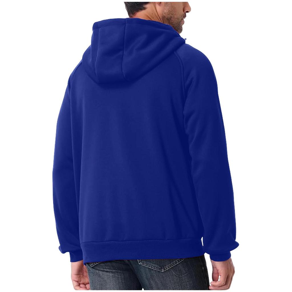 2025 American Retro Men's Hooded Winter Crossover Sweatshirt - New Loose Fit, Solid Color, Zipper Jacket