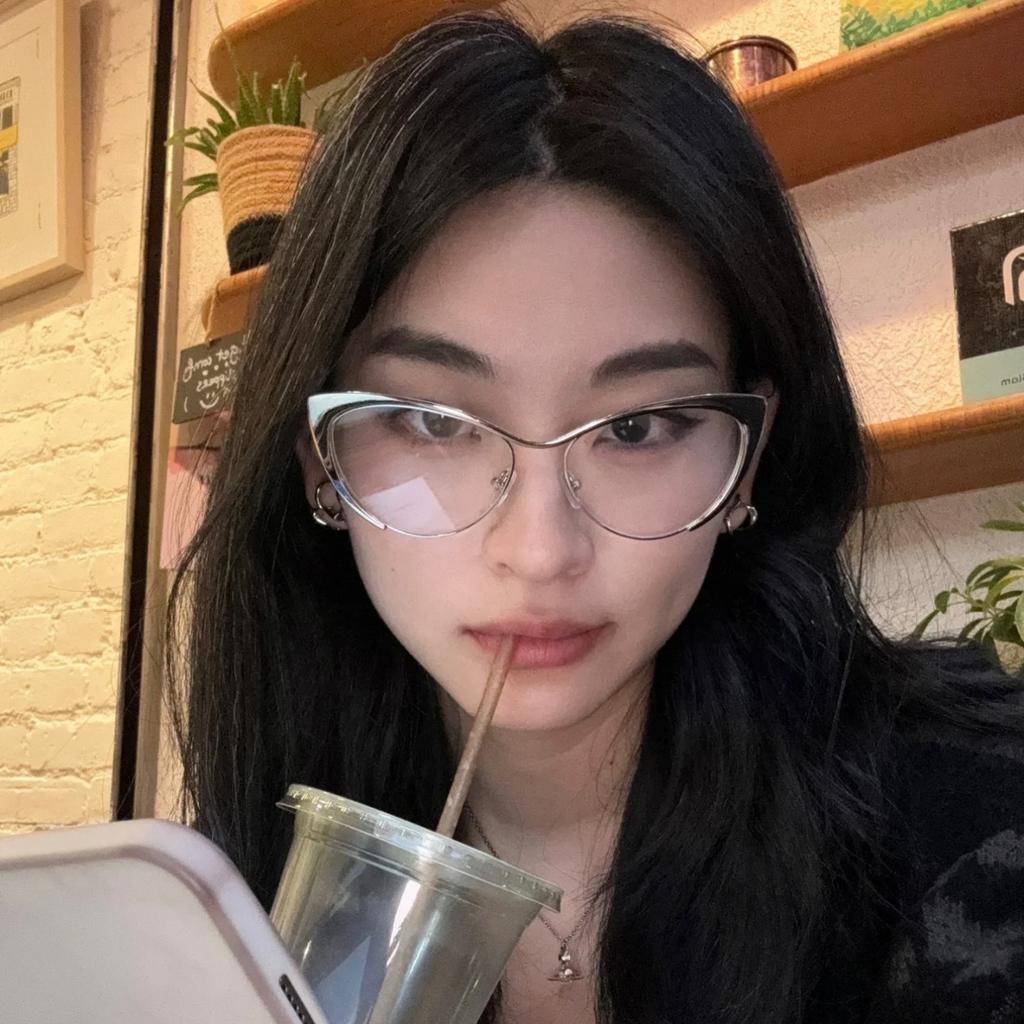 Y2K Katteseye Nærsynthetsbriller for Kvinner Menn Høyoppløselige Anti Blått Lys Briller Optiske Reseptbriller 0 TIL -4.0