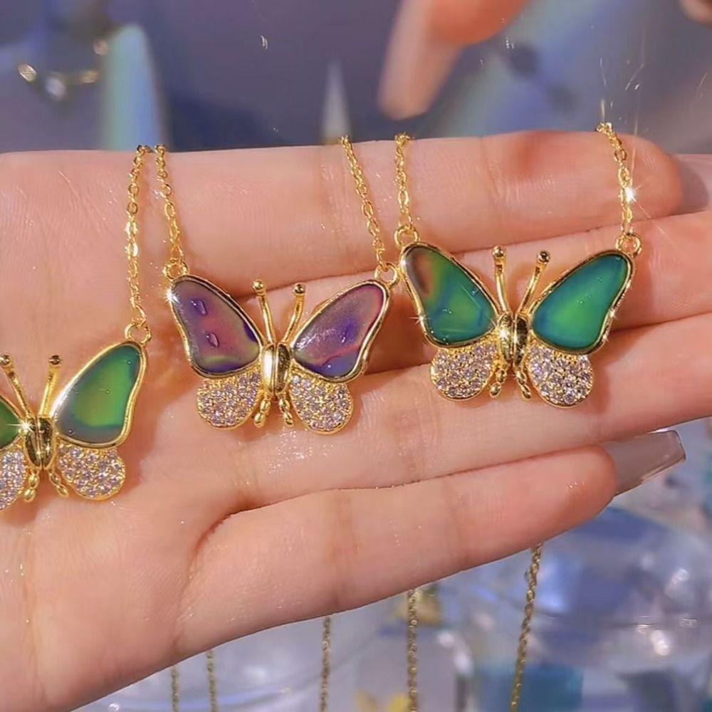 Jewelry Accessories Temperature Sensing Color Necklace Gold Color Magnetic Necklace