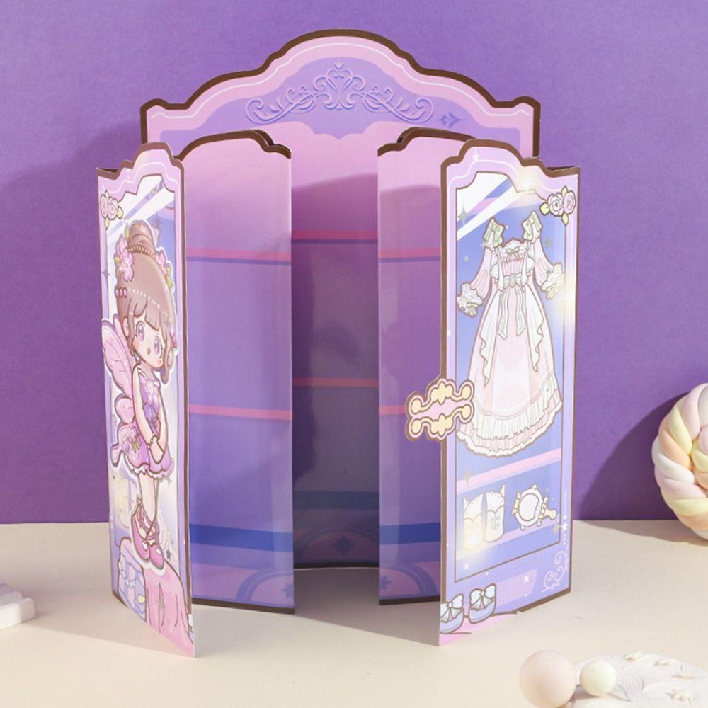 

Princess DIY Princess Change Clothes Game Sticker Book Makeup Change Sticker Children Adult