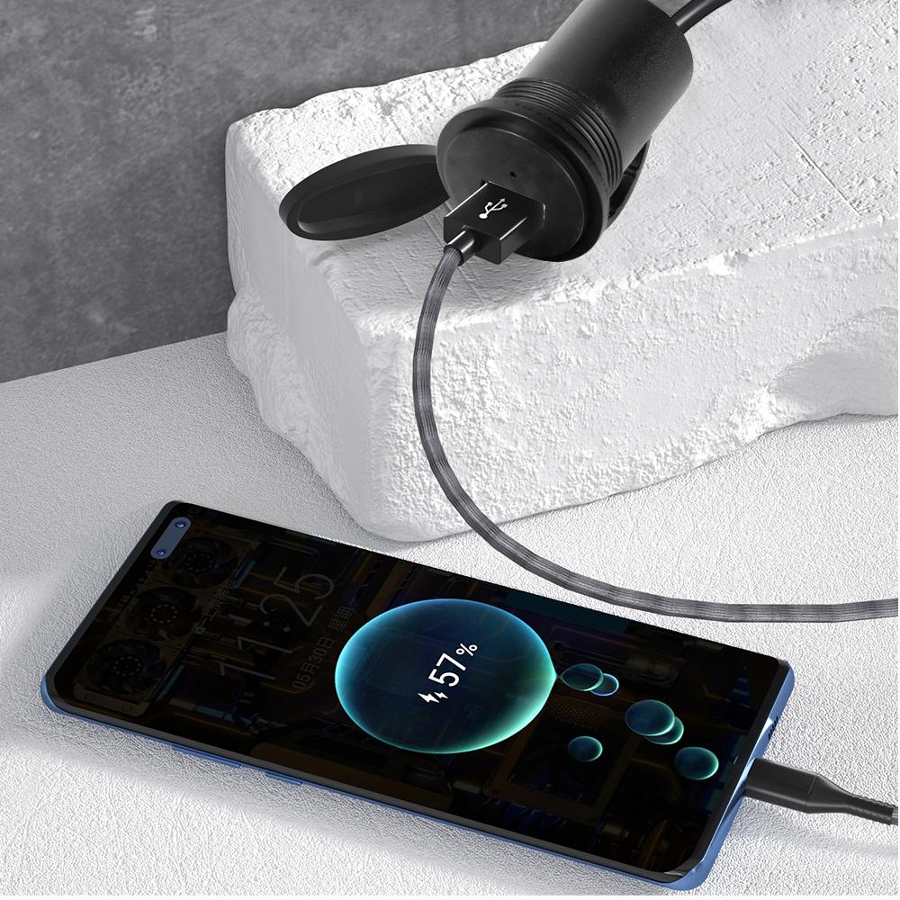 Motorcycle Handlebar12V USB Charger 5V-1.5A Waterproof Moto Adapter Power Supply Socket with Switch For Phone Mobile Motorbike Accessories