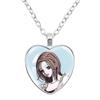 Ai Yazawa Osaki Nana Anime Glass Heart NecklaceDIY Handmade Creative For Women's Birthday Gift Jewelry