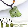Natural Unique Crystal Quartz Necklace Impact Glass Unisex Pendant Necklace Pendant Green Meteorite Stone S8N0 Moldavite Y2K5