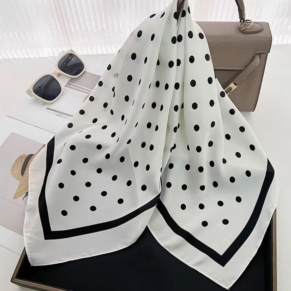 70x70cm Square Scarf Simulated Silk Headscarf Elegant Neck Scarf for Women