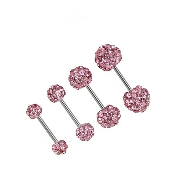 

Титановый сплав G23 стержень с серьгой в виде бриллиантового шарика, пирсинг винтовым гвоздиком для кости уха, тонкая игла, без мягкой глины. 0.8*6*6 mm