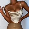 Sexy Women's  Suspender  Vest Rhinestone - Strapped Satin Crop Camisole: Chic & Sparkly, Multiple Colors Available