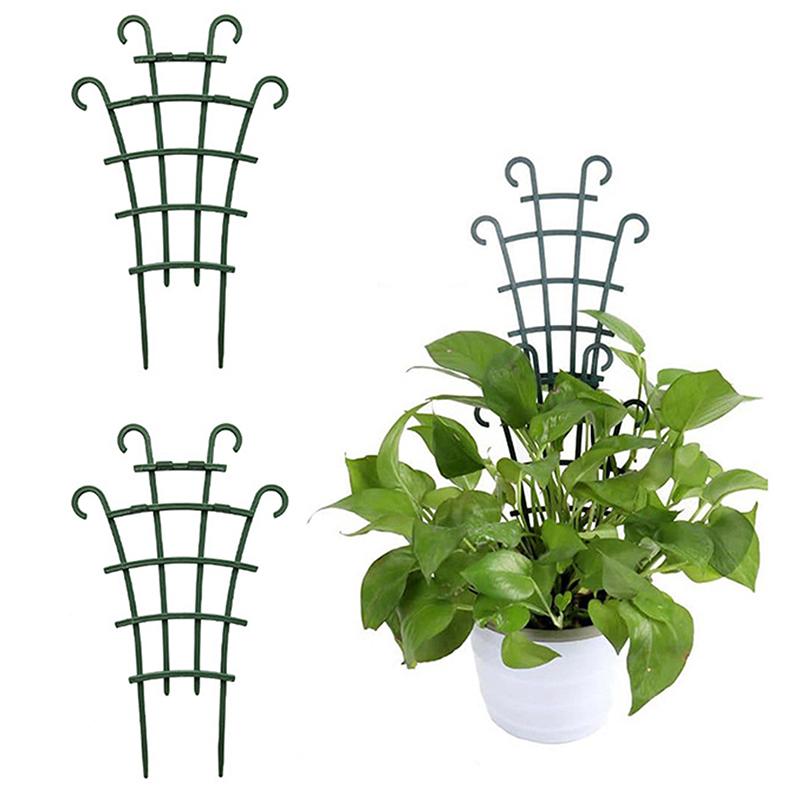 2 stk Mini Hage Dyrking Plante Klatrestativ Espalier Grønnsaker Blomster Støtte Plantepotte Ramme Hagedekorativ Plantebur